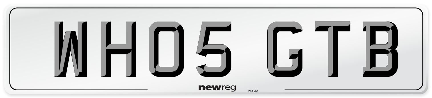 WH05 GTB Number Plate from New Reg